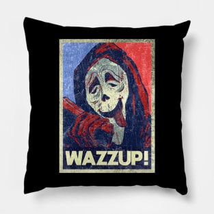 Wazzup in Hope, Distressed, Vintage Poster Style Pillow