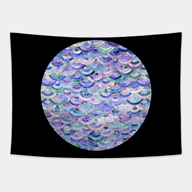 Marble Mosaic in Amethyst and Lapis Lazuli Tapestry by micklyn