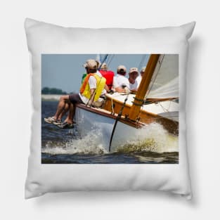 Barnegat Bay A-Cat, Mary Ann, charging at you! Pillow