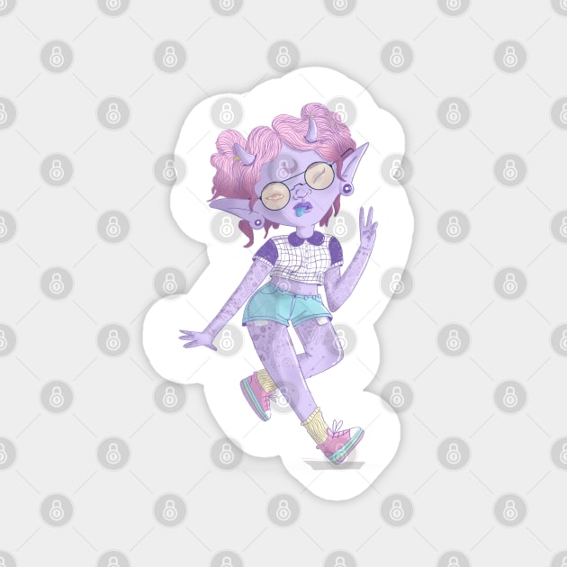 Magical Girl Magnet by Peanuttiedesign