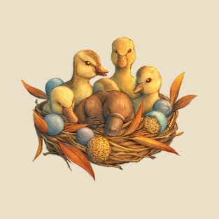 Baby Platypus and Ducklings' Nest T-Shirt