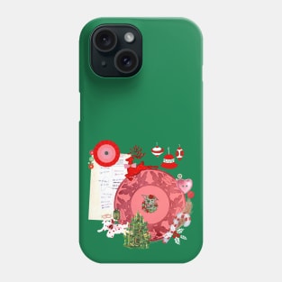 Midcentury Christmas Pupper Collage Phone Case