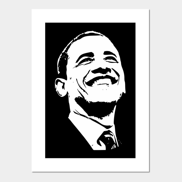 Barack Obama Smile Minimalistic Pop Art Barack Obama Poster Und Kunst Teepublic De