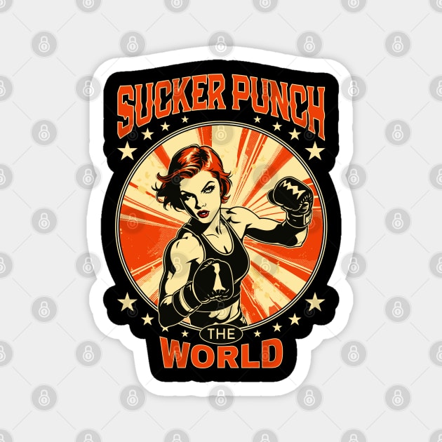 Sucker Punch the World Magnet by SunGraphicsLab