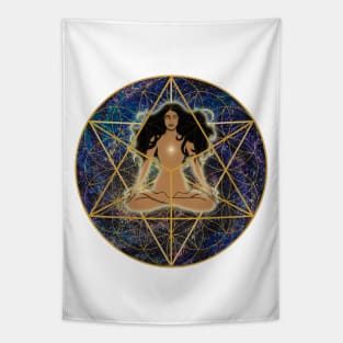 Merkabah Flower of Life Mandala Tapestry