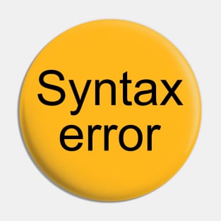 Syntax Error Pin