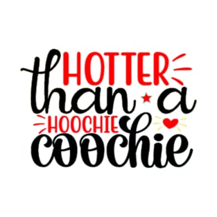 Hotter Than A Hoochie Coochie 90s Country Music Trendy Summer T-Shirt