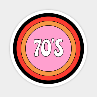 Retro 70s groovy nostalgic vibes Magnet