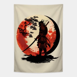 Nouveau Red samurai Tapestry