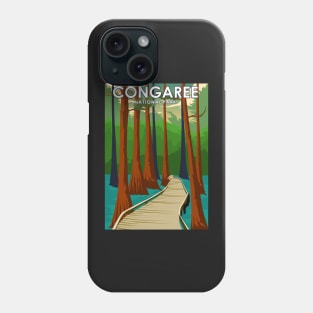 Congaree National Park Vintage Minimal Travel Poster Phone Case