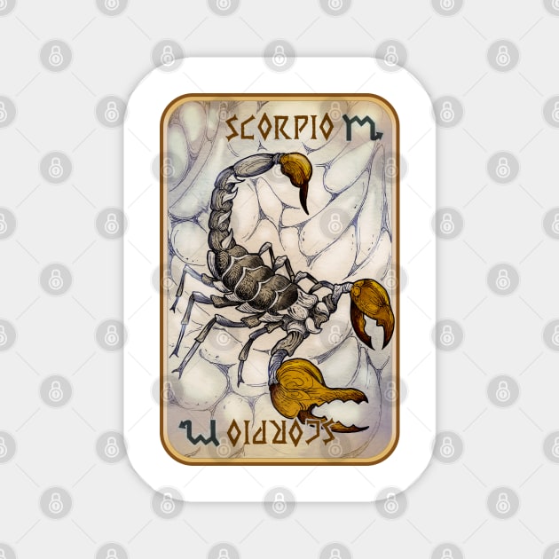 Scorpio Zodiac card Magnet by romulofq