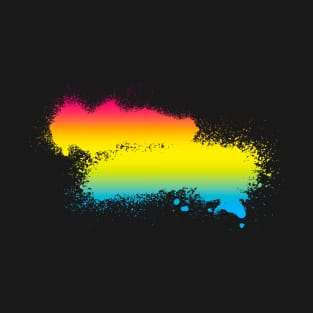 Pansexual Paint Smudge Minimalism T-Shirt