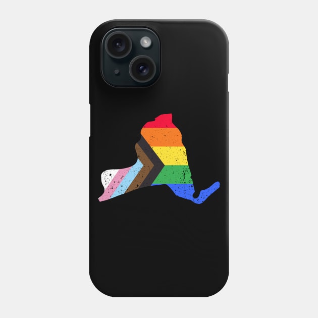 New York State Pride: Embrace Progress with the Progress Pride Flag Design Phone Case by PositiveMindTee