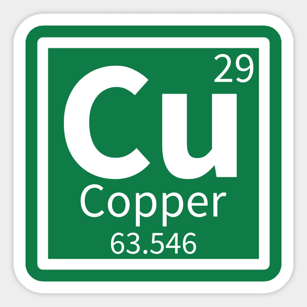 — Periodic Element 29 - Copper Sticker | TeePublic