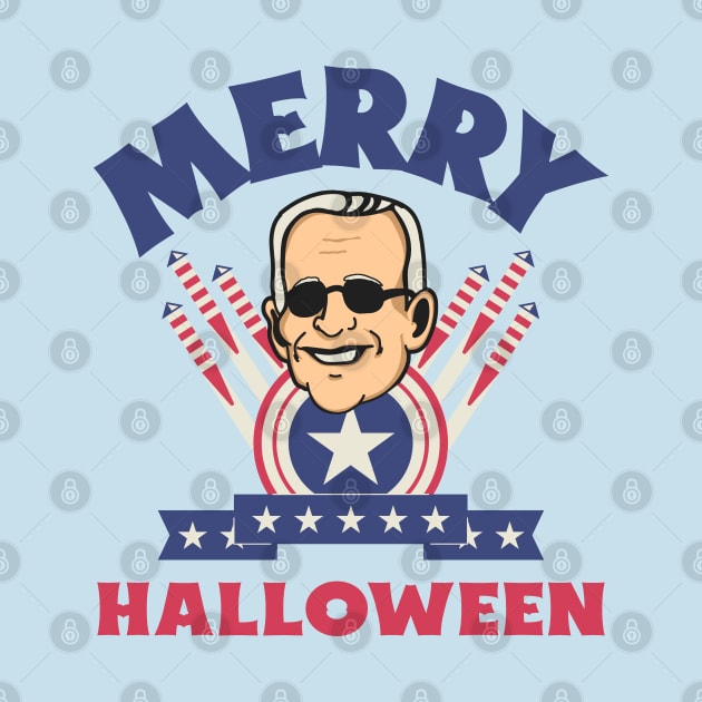 Merry Halloween - Joe Biden Funny Confused Happy 4th of July by Etopix