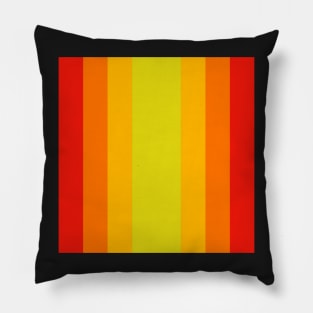 red yellow and orange minimalist abstract pattern Pillow