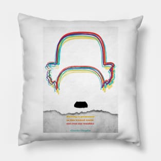 Charlie Chaplin Quote Pillow