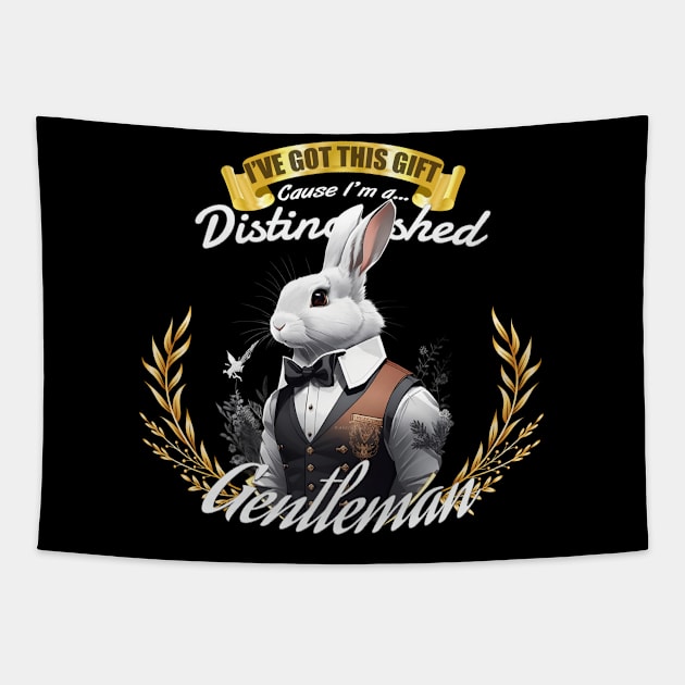 The Distinguished Rabbit Gentleman Tapestry by Asarteon