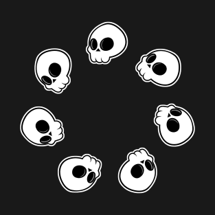 Concentric Halloween Skulls T-Shirt