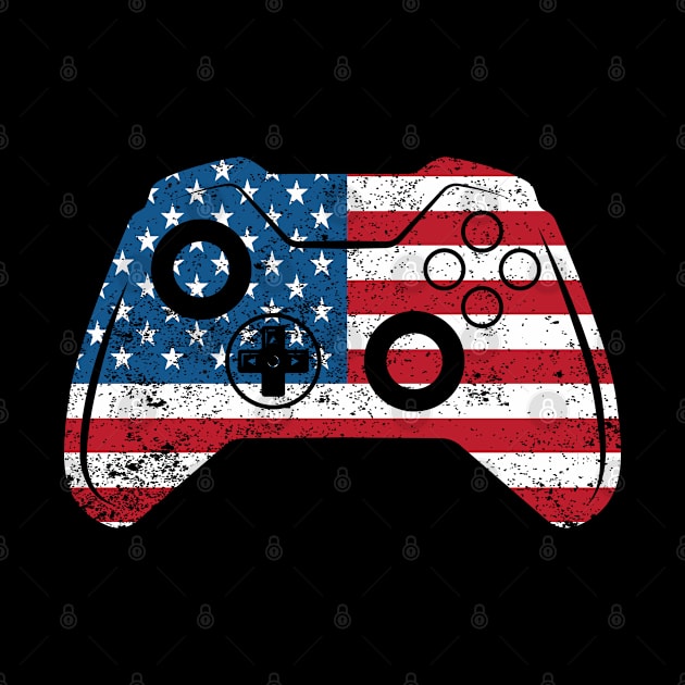 4th of July American Flag | 4th of July Gamer Gift by MEDtee