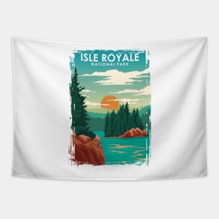 Isle Royale National Park Travel Poster Tapestry