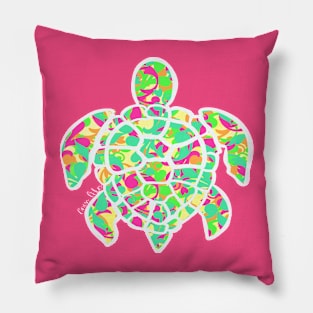 Love life colorful sea turtle Pillow