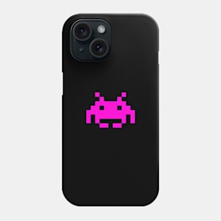 magenta space invaders Phone Case