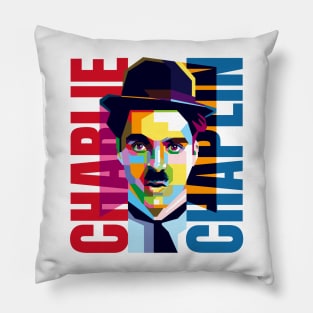 Charlie Chaplin Pop Art Pillow