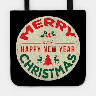 Merry Christmas Happy New Year Tote