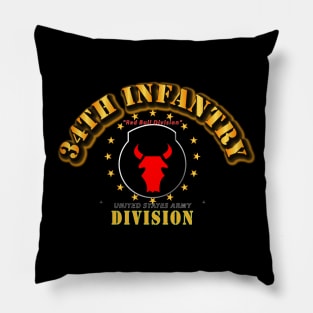 34th Infantry Division - Red Bull Division Pillow