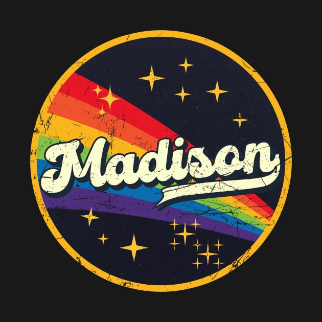 Madison // Rainbow In Space Vintage Grunge-Style by LMW Art