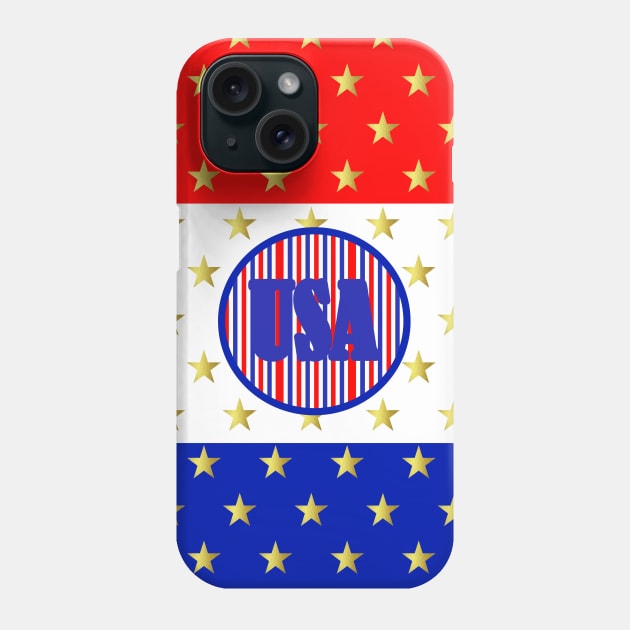 Red White Blue American Fourth Of July Celebration Phone Case by SartorisArt1