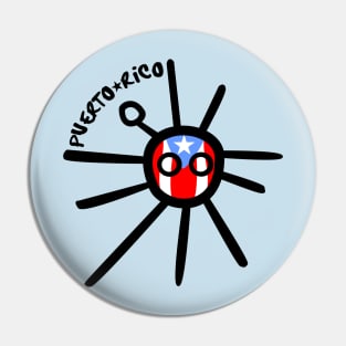 Puerto Rico Taino Sun Boricua Flag Pin