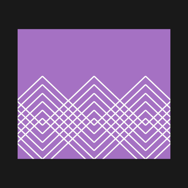 Abstract geometric pattern - purple and white. by kerens