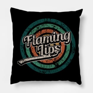 Flaming Lips // Retro Circle Crack Vintage Pillow