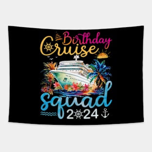 Birthday Cruise Squad 2024 Cruise Birthday Party Vacation Tapestry