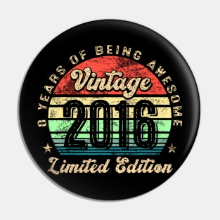 8 Year Old 2016 Limited Edition 8Th Birthday Pin