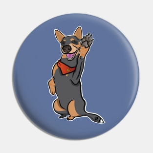 Lefty Cattle Dog High Five Pin