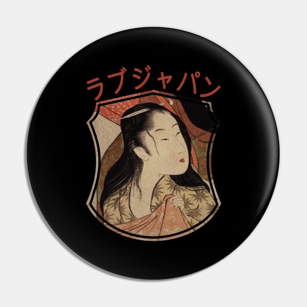 Vintage Japanese Geisha Retro Symbol Text Kanji Love Japan 301 Pin by dvongart