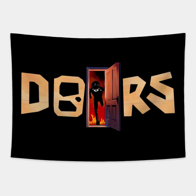 Open DOORS - Seek (Roblox Doors) Tapestry by Atomic City Art