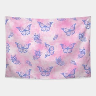 Blue Butterflies Tapestry