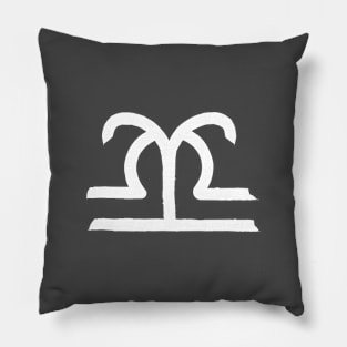 Libra and Aries Double Zodiac Horoscope Signs (White) Pillow