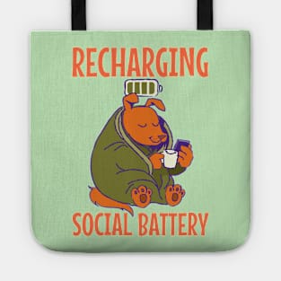 Recharging social battery Tote