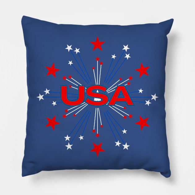 USA Flag Shirt, American Flag Heart Shirt, Patriotic Shirt, USA Shirt, 4th of July Shirt, July 4th Shirt, Women's American Flag Shirt Pillow by Sandyschicdesigns