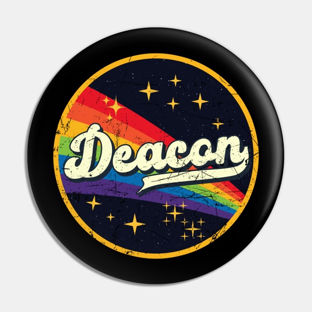 Deacon // Rainbow In Space Vintage Grunge-Style Pin by LMW Art