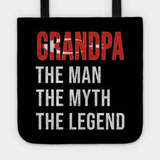 Grand Father Turkish Grandpa The Man The Myth The Legend - Gift for Turkish Dad With Roots From  Turkey Tote