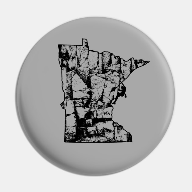 Rock Climbing Minnesota Rock Climber State Map Pin by TeeCreations