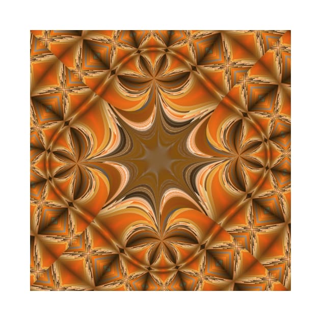 gold and orange unique fractal design by mister-john