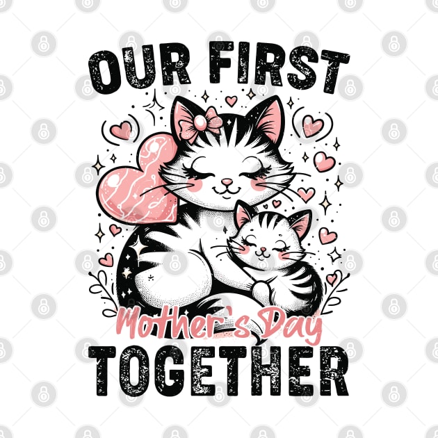 Mother's Day, Our First Mother's Day Together Cat Design by Nostalgia Trip