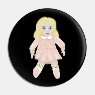 Stranger things Eleven pink dress doll Pin